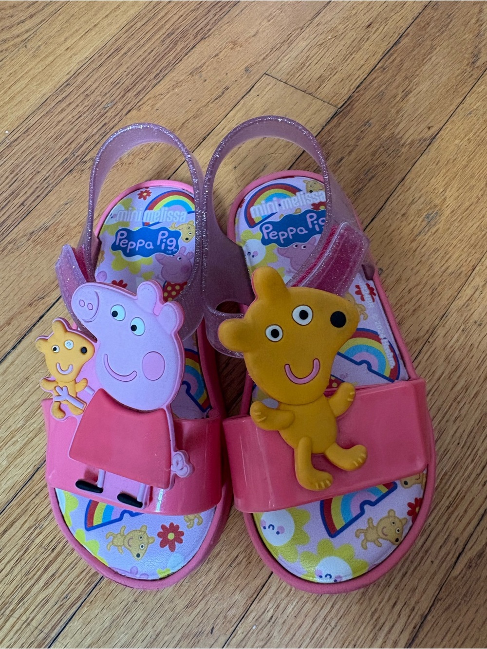Mini Melissa Peppa Pig Kids Pink Character Sandals